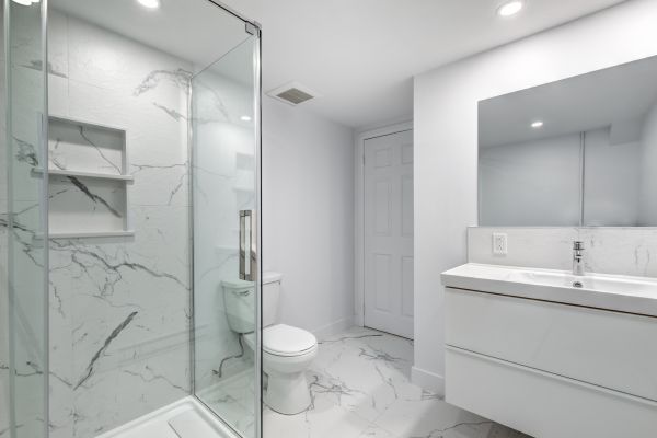Basement Bathroom Installation in Arlington